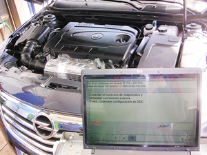 Trabajo sobre vehículo